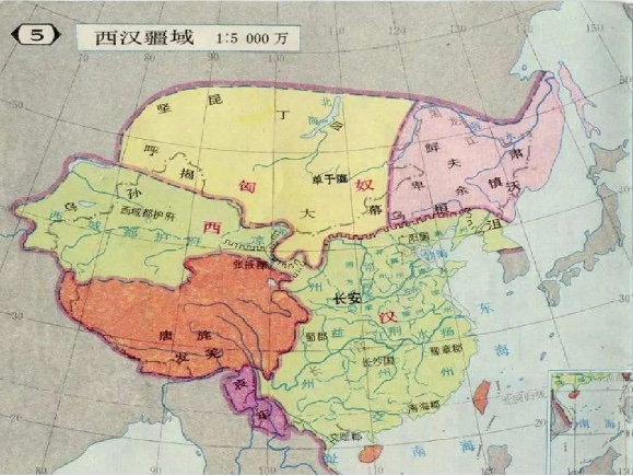 The map of Western Han dynasty
