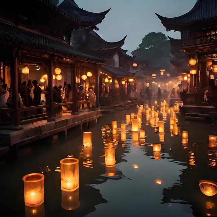 water lanterns