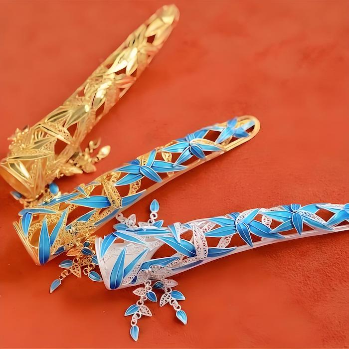 gold chinese nail guards